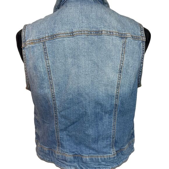 Mossimo Supply co Women’s Blue Denim Vest Size L - Picture 3 of 6
